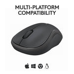 logitech M240 Wireless Optical Mouse with SilentTouch Technology (4000 DPI Adjustable, Sensor Technology, Graphite) - TQ STORE