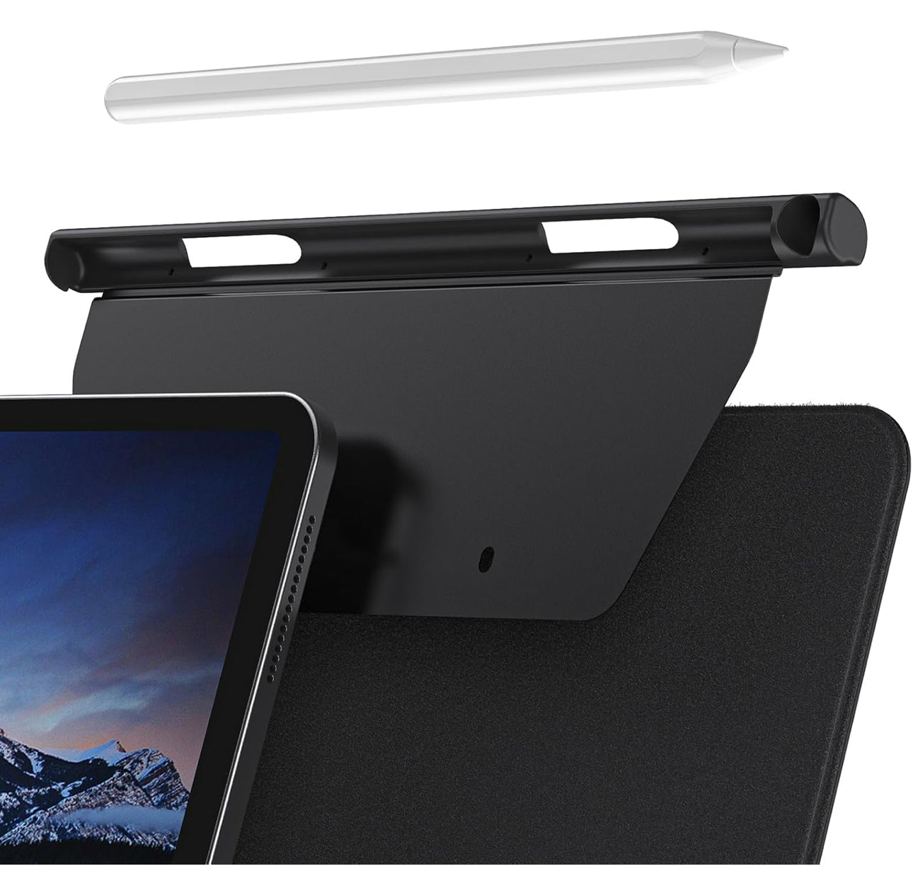 NALACAL Pencil Holder Case for Apple Pencil 2nd Generation, Compatible with Magic Keyboard, Smart Keyboard Folio Designed for Apple Pencil Holder, Other Magnetic Cases for Apple Pen (Black) - TQ STORE