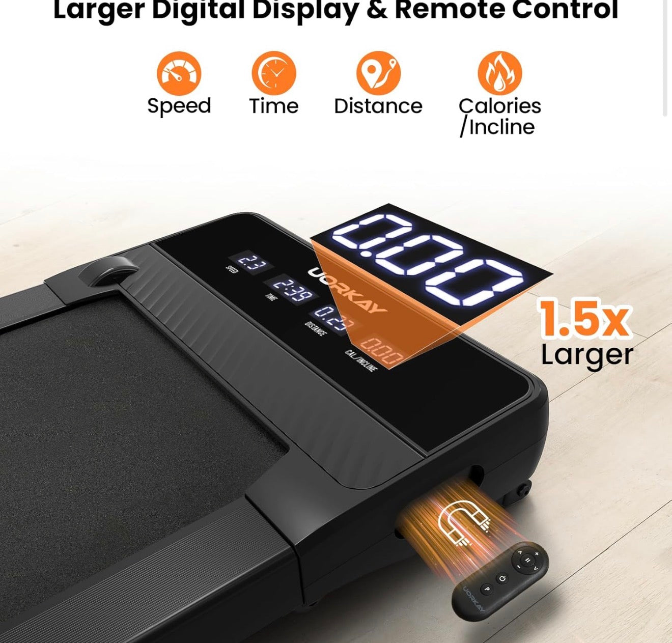 Black Bull UMWP105 Walking Pad Foldable Treadmill - Black- Buy In Kuwait