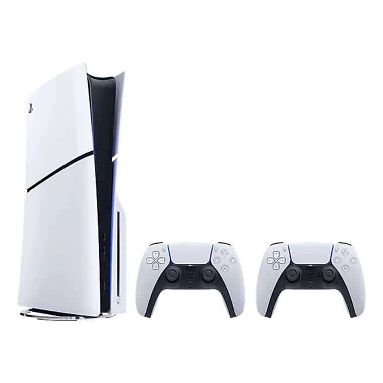 PlayStation 5 Slim Disc Edition Console with Two DualSense Controllers - R2