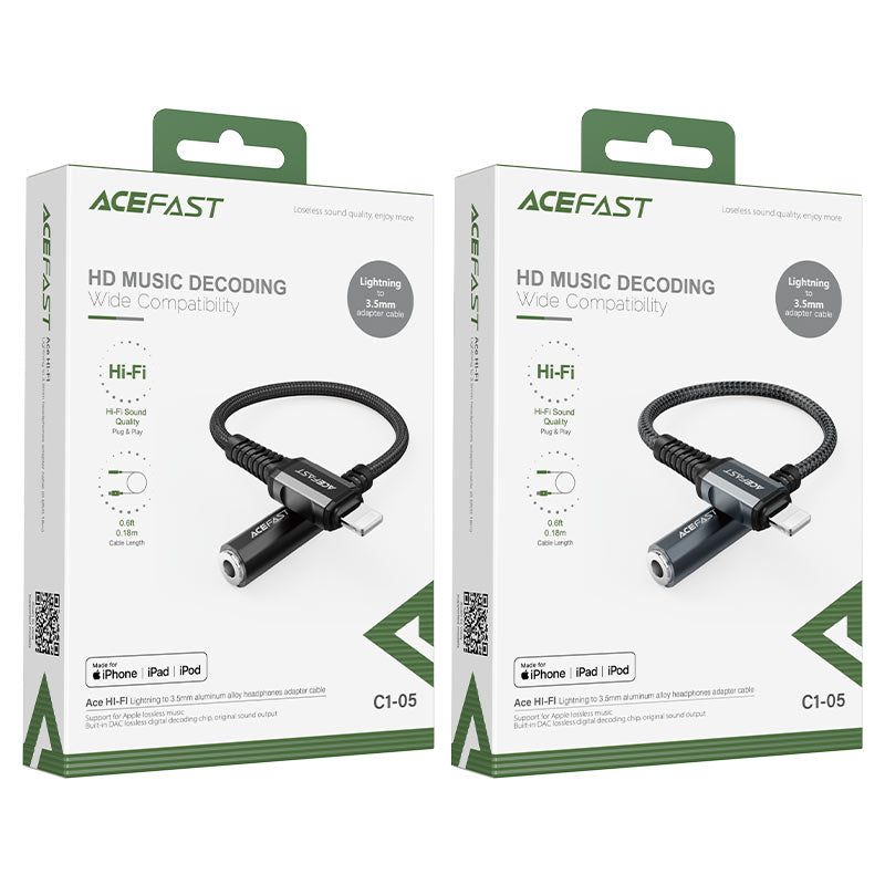 ACEFAST C1-05 audio cable for Lightning to 3.5mm female.