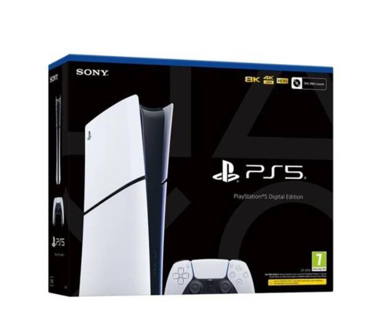 Sony PlayStation 5 Slim Digital Edition Console + Dual Sense Wireless White Controller