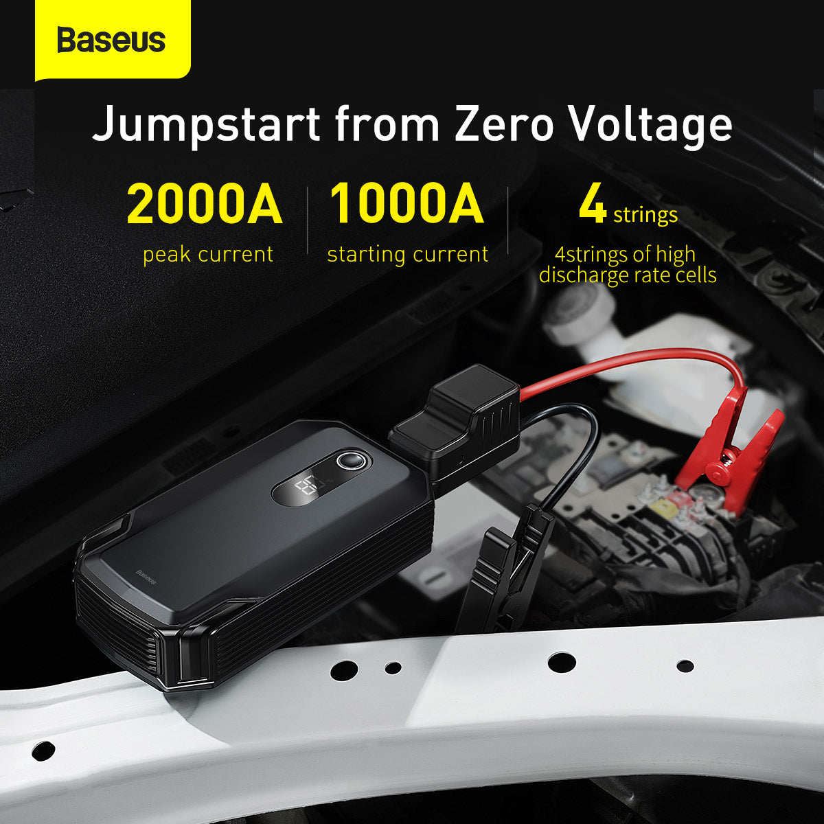 Baseus Super Energy Max Car Jump Starter 20000mAh With Peak Current 2000A – Black - TQ STORE