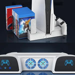 DOBE PS5 Cooling Fan with DualSense LED Charger - TQ STORE