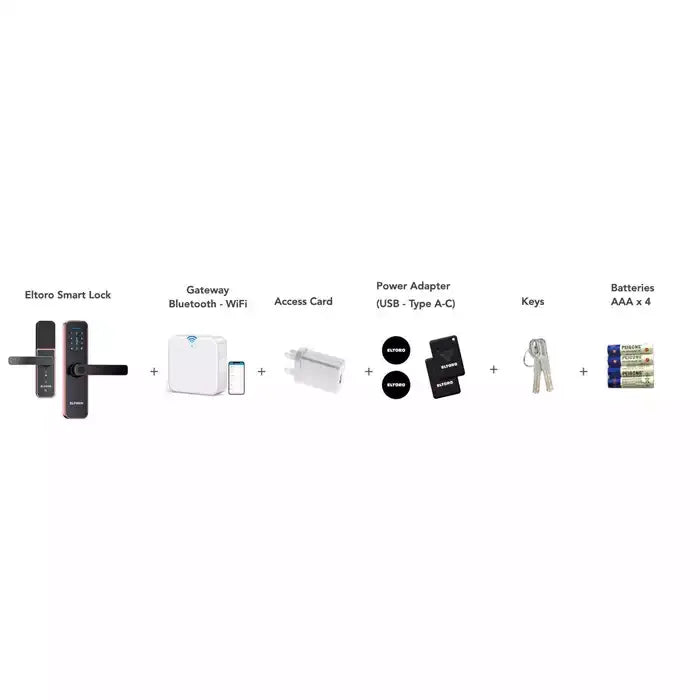 ELTORO SMART LOCK + ACCESS CARD FOR THE SMART LOCK 2 PCS - BRONZE-Buy In Kuwait