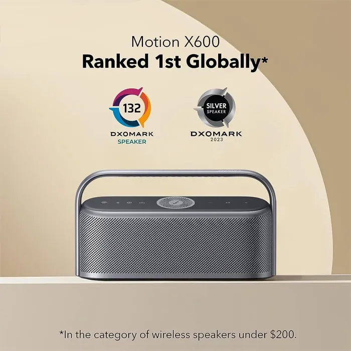 ANKER SOUNDCORE MOTION X600 PORTABLE BLUETOOTH SPEAKER WITH WIRELESS HI-RES SPATIAL AUDIO - BLACK