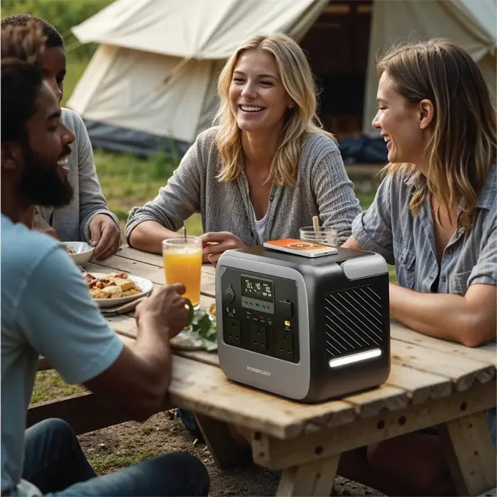 POWEROLOGY PATER III PORTABLE POWER STATION 1200W - GRAY  (محطة الطاقة المحمولة باورولوجي باتر 3 بقوة 1200 واط - رمادي )