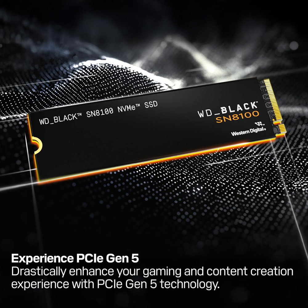 WD_BLACK 2TB SN8100 M.2 NVMe SSD PCIe Gen 5 Without Heatsink, 14900MB/s