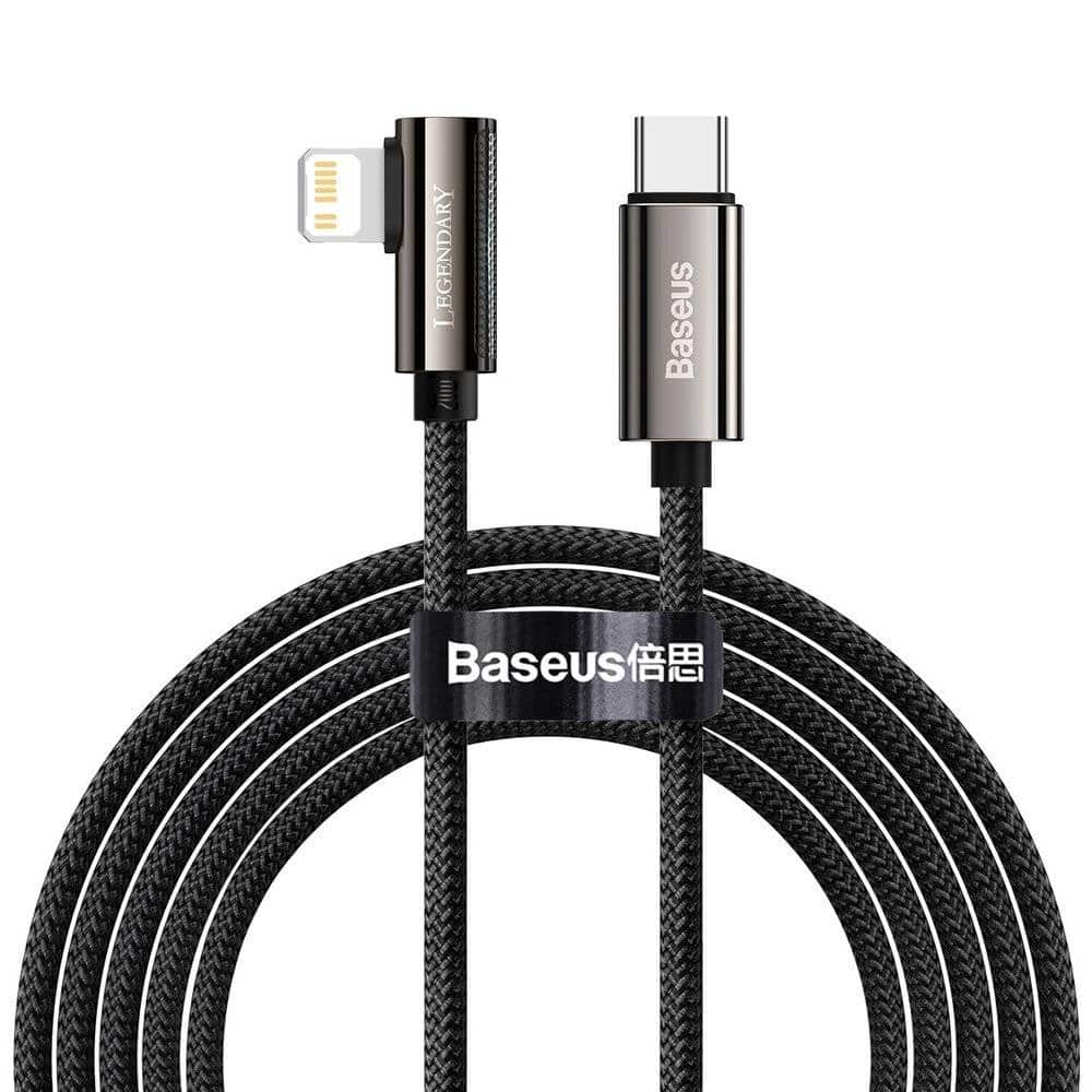 BASEUS LEGEND SERIES FAST CHARGING DATA CABLE TYPE C TO LIGHTNING 20W BLACK