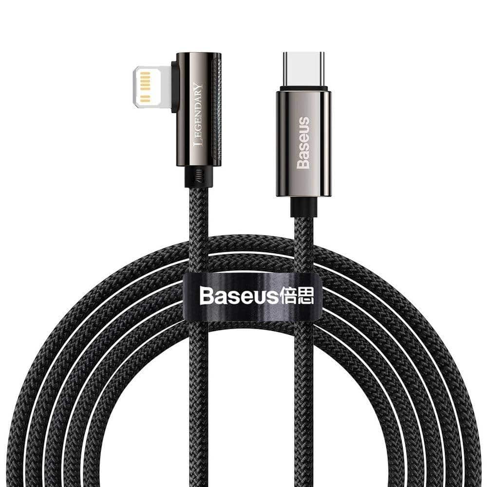 BASEUS LEGEND SERIES FAST CHARGING DATA CABLE TYPE C TO LIGHTNING 20W BLACK - TQ STORE