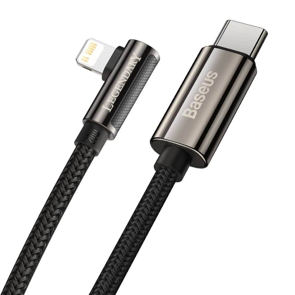 BASEUS LEGEND SERIES FAST CHARGING DATA CABLE TYPE C TO LIGHTNING 20W BLACK - TQ STORE