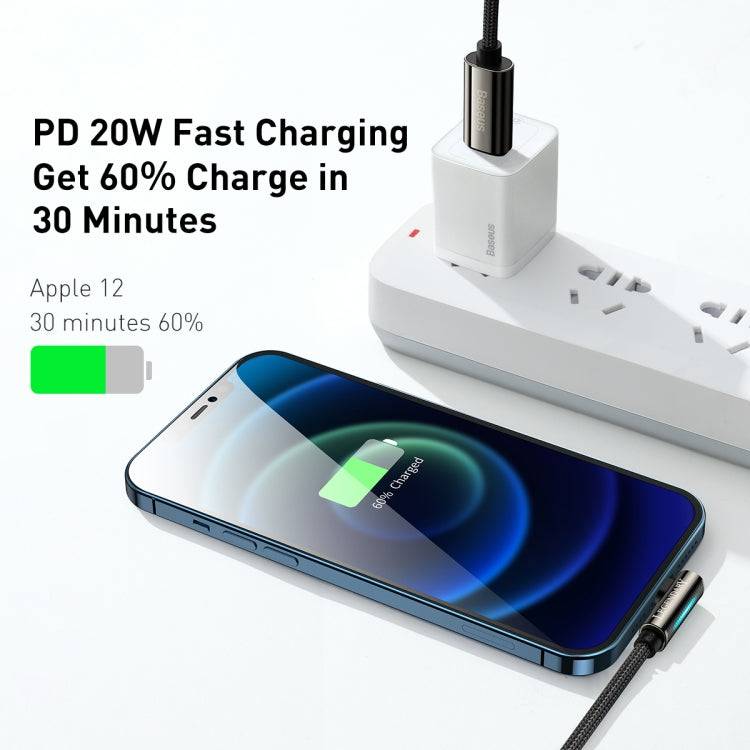 BASEUS LEGEND SERIES FAST CHARGING DATA CABLE TYPE C TO LIGHTNING 20W BLACK - TQ STORE