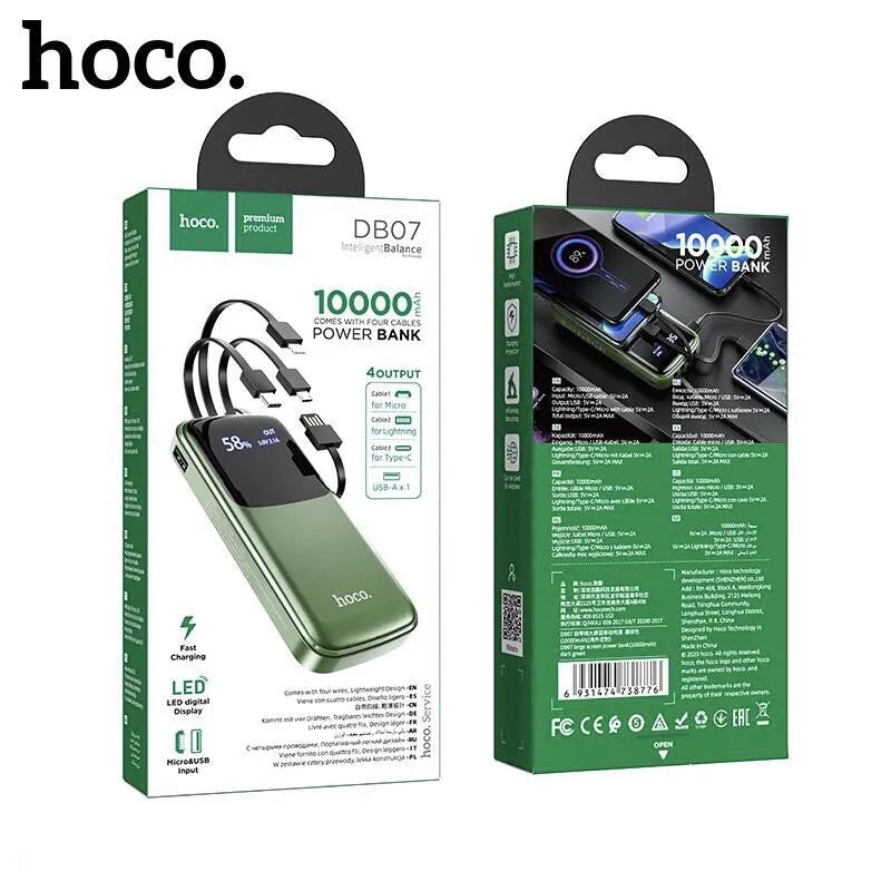 Hoco DB07A Power Bank With Cables 20000 mAh