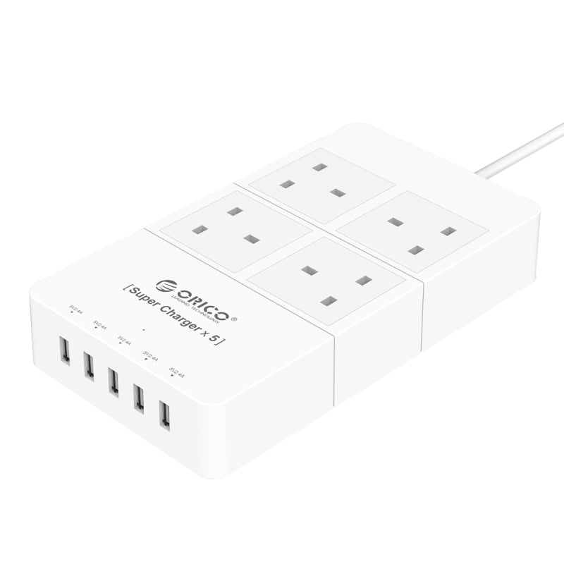 ORICO 4 AC OUTLETS AND 5 USB CHARGER SURGE PROTECTOR
