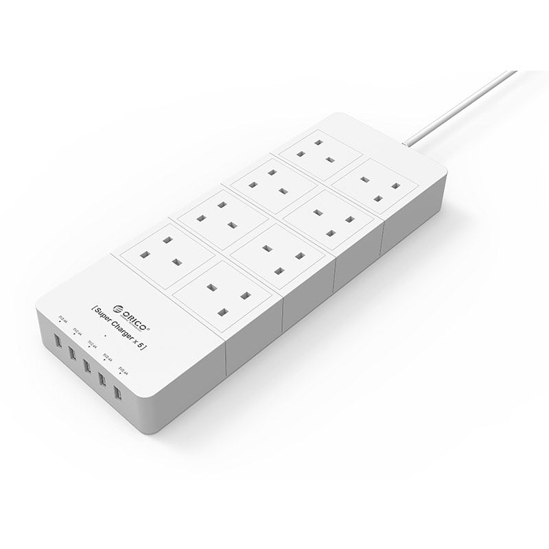 ORICO 8 AC OUTLETS AND 5 USB PORTS SURGE PROTECTOR