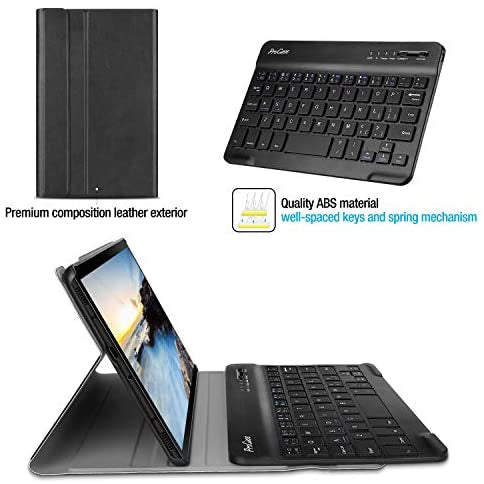 PU Leather Smart Cover with Magnetically Detachable Bluetooth Keyboard for Samsung