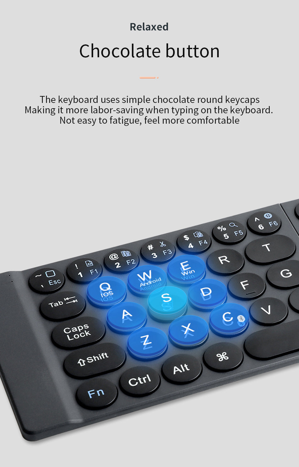 WiWU Mini Fold Wireless Keyboard Arabic English