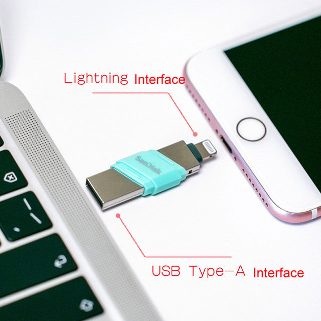 SanDisk 256GB iXpand Flip USB Type-A + Lightning Flash Drive