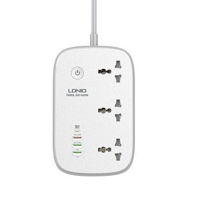 LDNIO SCW3451 WIFI Smart Universal Power Strip 3 Outlets+1 PD+1QC 3.0 + 2 Auto-ID High Output Power Socket Switches Extension