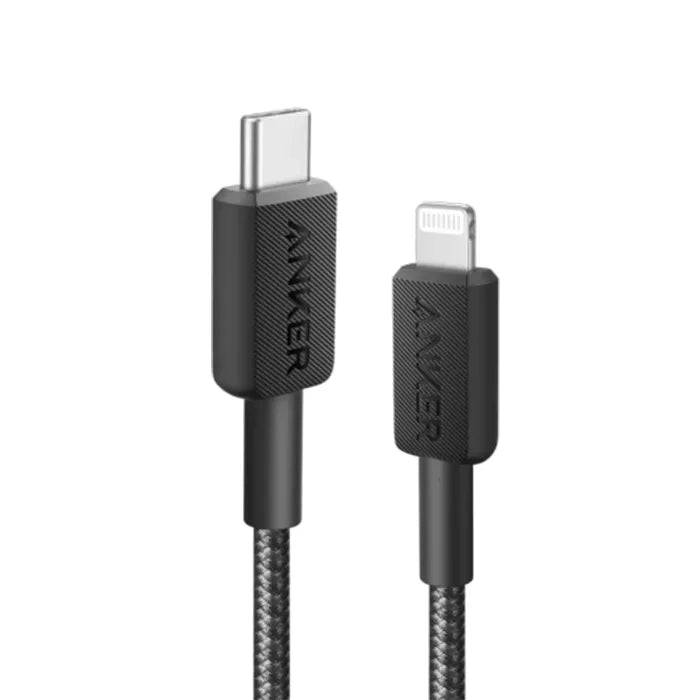 ANKER 322 USB-C TO LIGHTNING CABLE BRAIDED (1.8M/6FT) -BLACK - TQ STORE