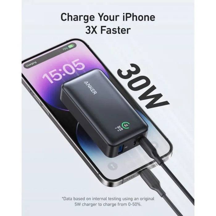 ANKER 533 POWERCORE 10000MAH 30W PD POWER BANK - BLACK - TQ STORE
