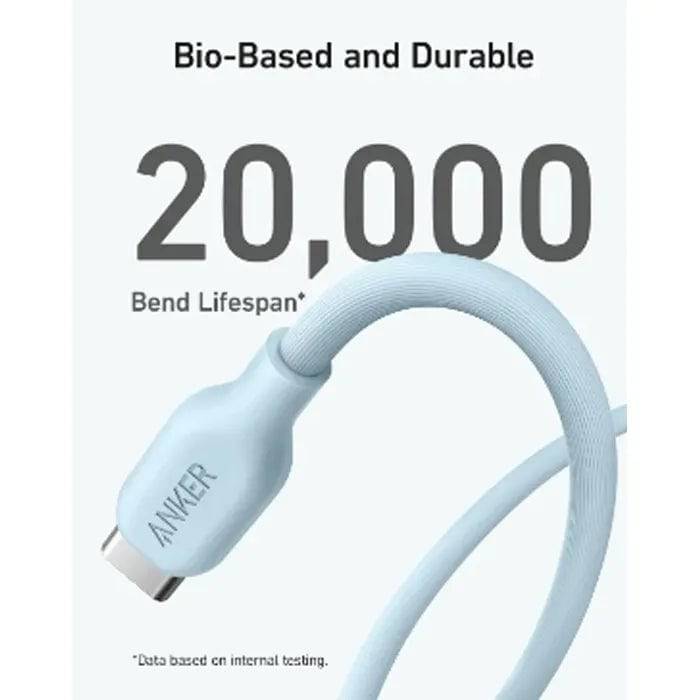 ANKER 542 USB-C TO LIGHTNING CABLE (BIO-BASED) (1.8M/6FT) - BLUE - TQ STORE