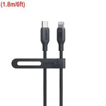 ANKER 542 USB-C TO LIGHTNING CABLE (BIO-BASED 6FT) - BLACK - TQ STORE