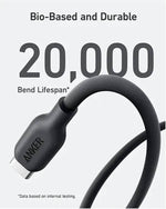 ANKER 542 USB-C TO LIGHTNING CABLE (BIO-BASED 6FT) - BLACK - TQ STORE