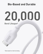 ANKER 542 USB-type C TO LIGHTNING CABLE (BIO-BASED 6FT) - WHITE - TQ STORE