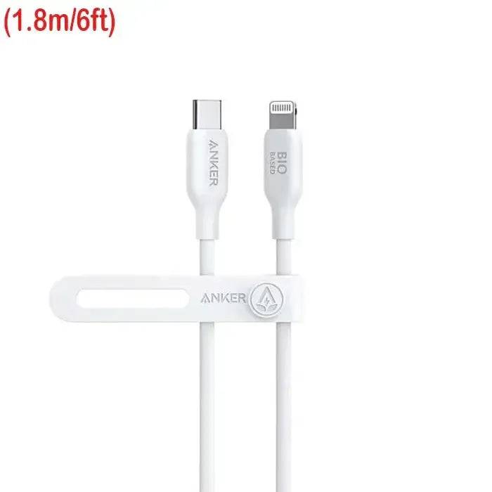 ANKER 542 USB-type C TO LIGHTNING CABLE (BIO-BASED 6FT) - WHITE - TQ STORE