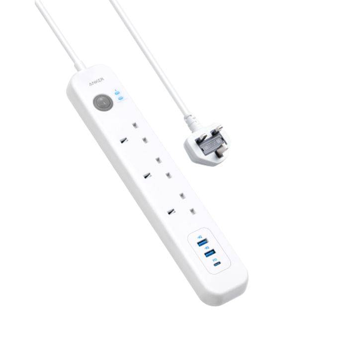 ANKER POWEREXTEND USB-C 6-IN-1 POWERSTRIP - WHITE