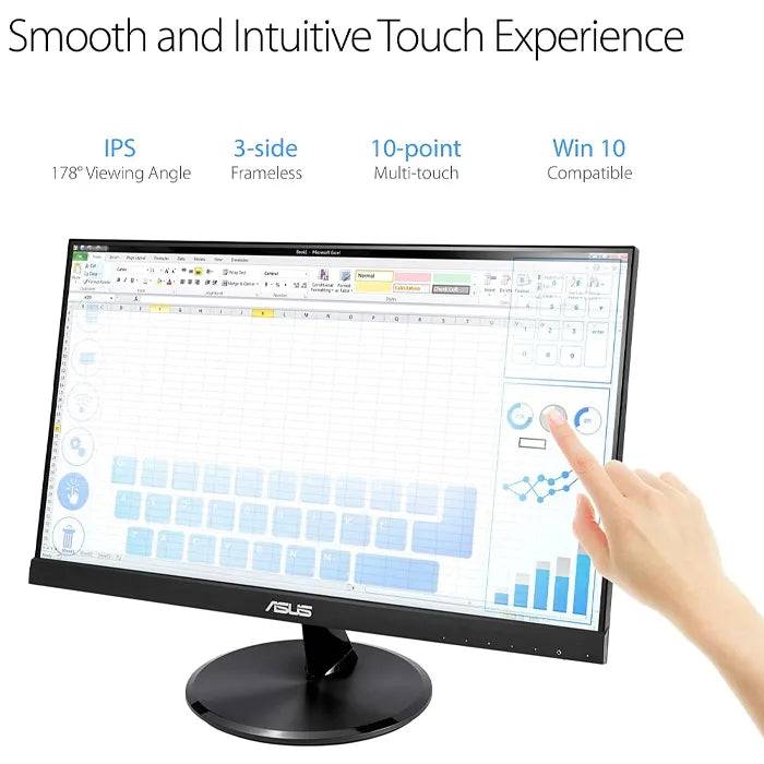 ASUS VT229H 21.5" MONITOR 1080P IPS 10-POINT TOUCH EYE CARE WITH HDMI VGA - BLACK - TQ STORE