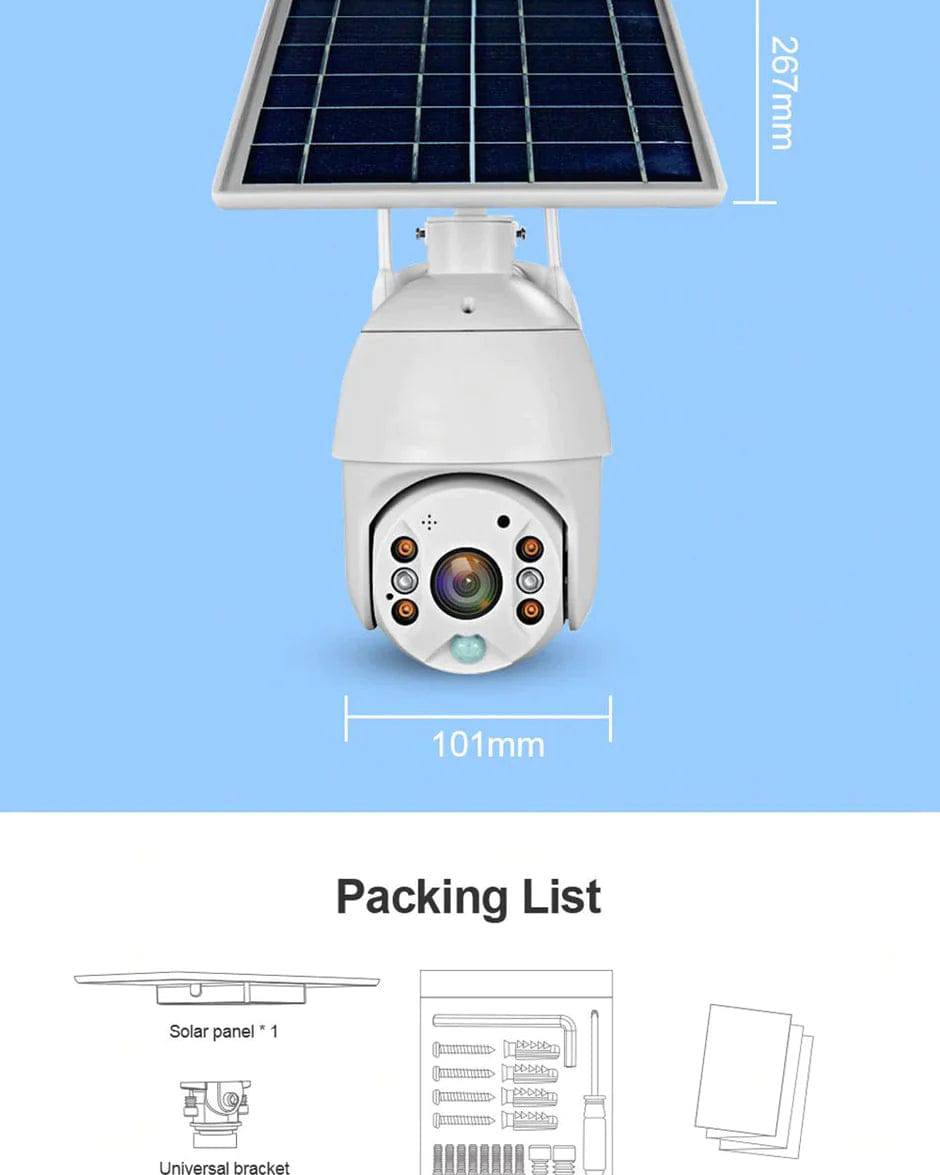 CRONY RBX-S10 Low power 4G solar camera 5mp 1080P. كاميرا مراقبة وانذار تعمل على الطاقة الشمسية من كروني - TQ STORE
