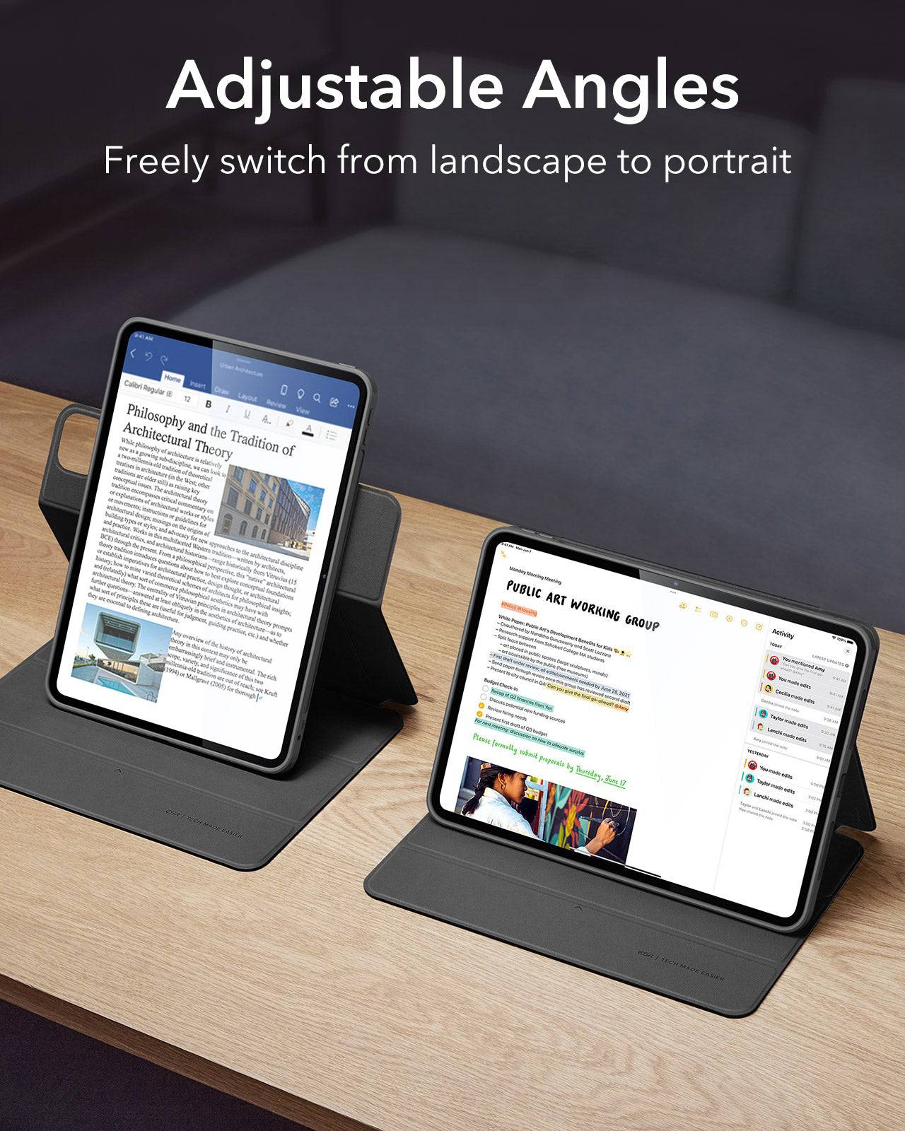 ESR IPAD PRO 13" 2024 Rebound Hybrid 360 Case - TQ STORE