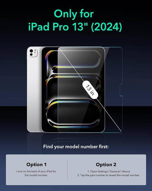ESR IPAD Pro 13" 2024 Tempered-Glass Screen Protector 1 Pack - TQ STORE