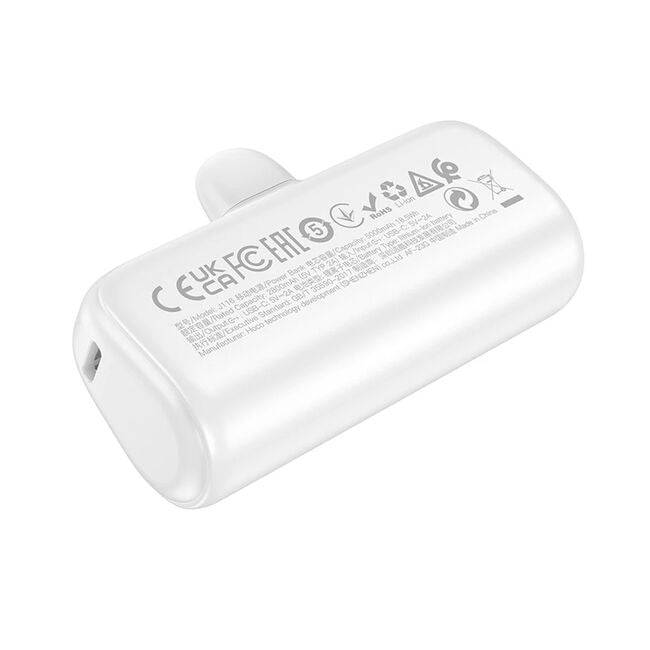 Hoco J116 Portable USB-C Power Bank 5000mAh – White - TQ STORE