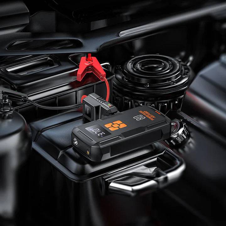 HOCO QS2 Super Energy Portable 4 in 1 Car Jump Starter 8000 MAH , Air Pump , Powerbank and Torch