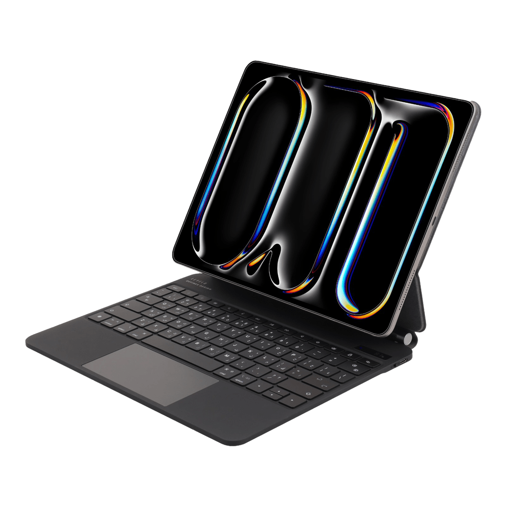 Levelo AeroBoard Saffanio Leather Wireless Keyboard For iPad Pro 11" (2024) - Black