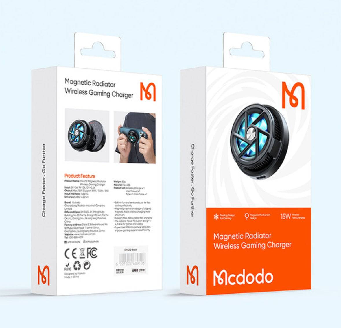 Mcdodo Magnetic Wireless Gaming Charger with Cooling Fan CH-2120 - TQ STORE