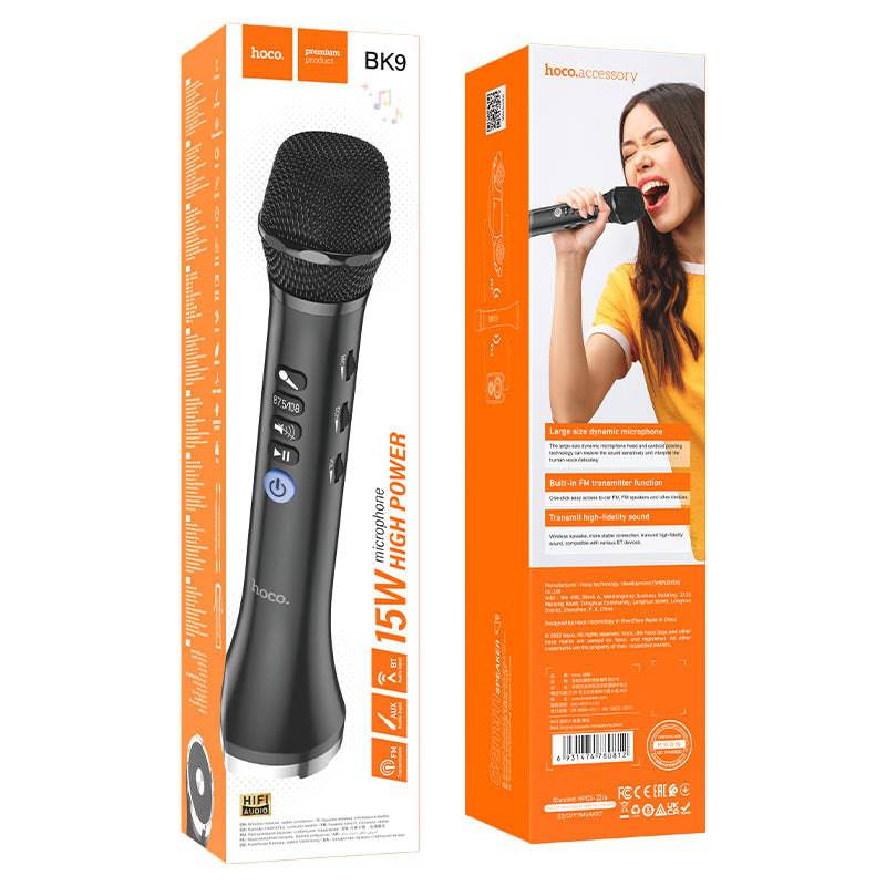 Microphone Bk9 Singing Wireless Karaoke Mic