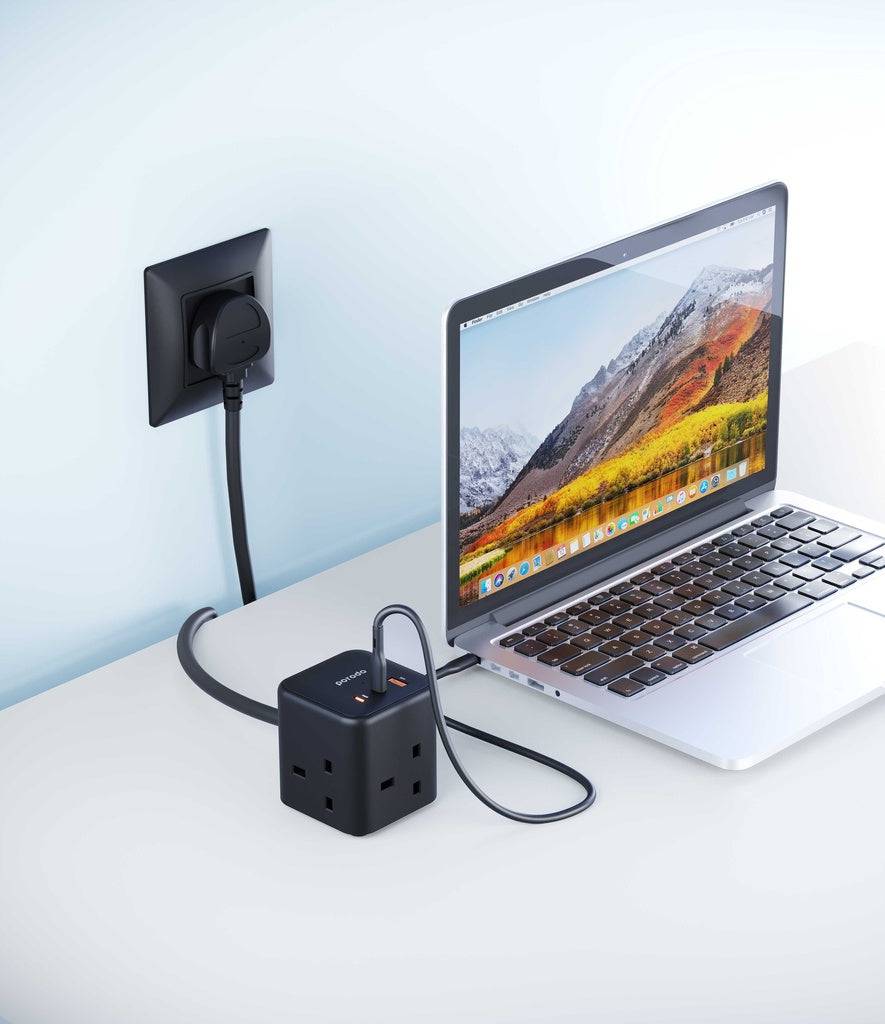 Porodo Multi-Port GaN Power Cube Charger – Black - TQ STORE