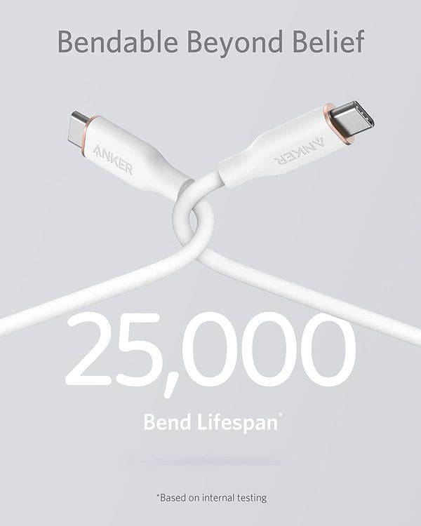 POWERLINE III FLOW USB-C TO USB-C 100W - (0.9M/3FT) - WHITE - TQ STORE