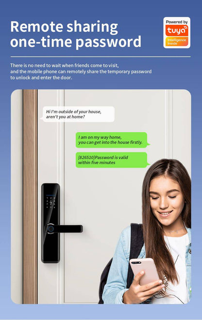 Smart Lock A270 - Keyless Entry - Fingerprint, Pass code, key card, Mobile App (Wifi & Bluetooth)