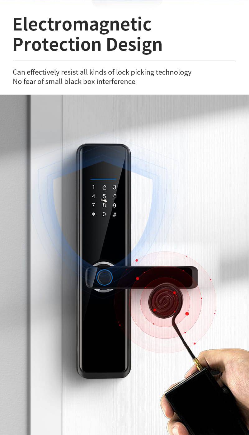 Smart Lock A270 - Keyless Entry - Fingerprint, Pass code, key card, Mobile App (Wifi & Bluetooth)