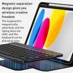 WiWU Skin Feel Magnetic Detachable Keyboard Tablet Case(Black) For iPad Pro 11 inch 2024 (Arabic English) - TQ STORE