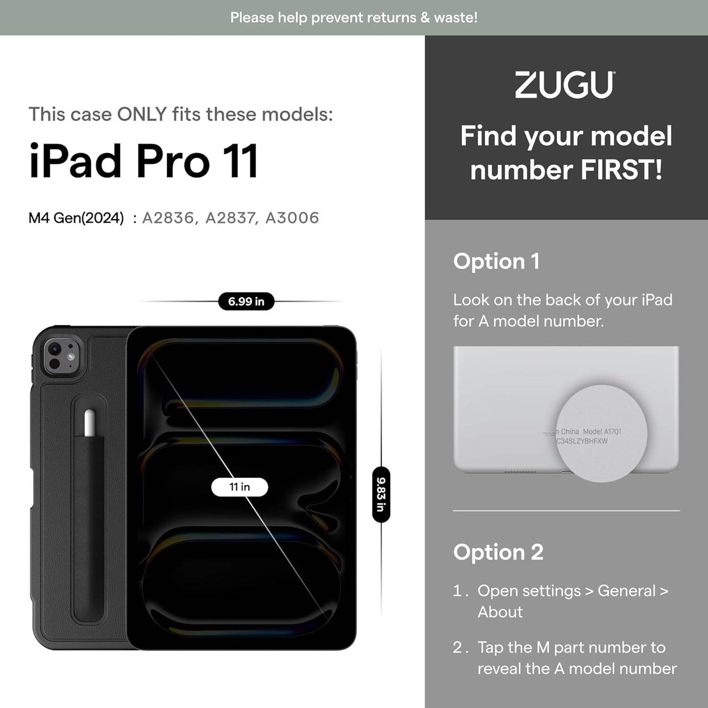 ZUGU iPad Pro 11 Gen 5 (2024) Case