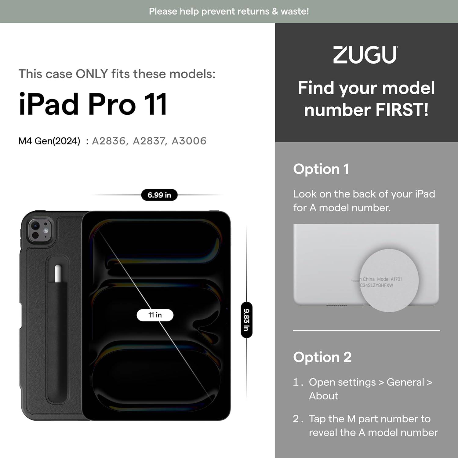 ZUGU iPad Pro 11 Gen 5 (2024) Case - TQ STORE
