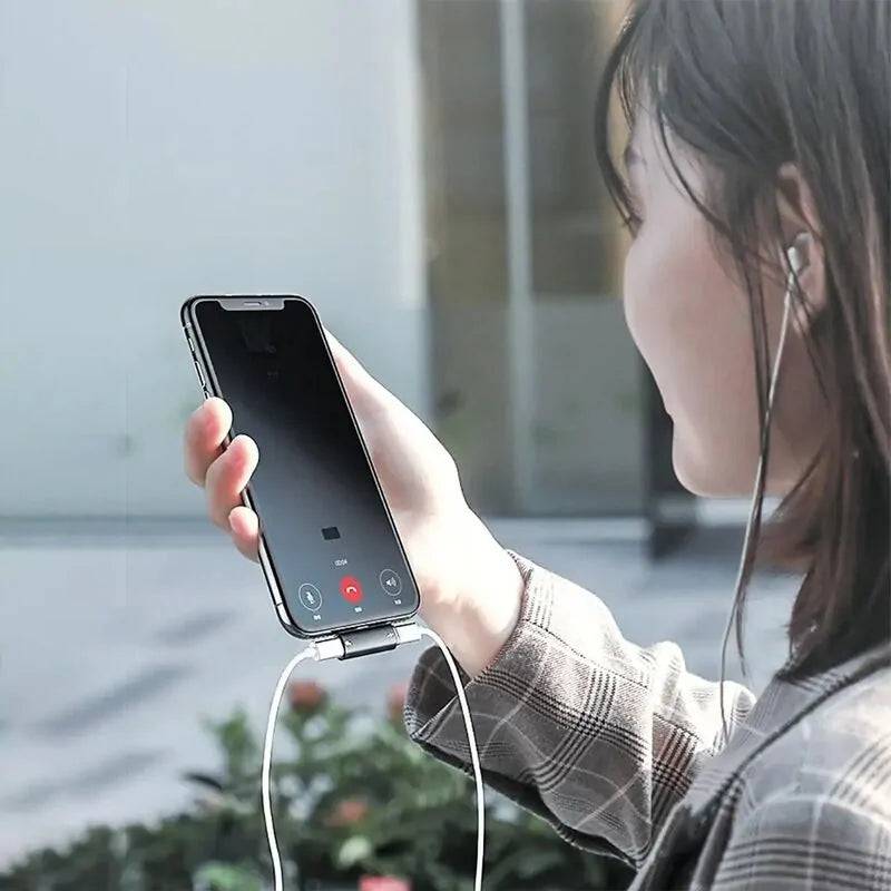 Baseus Audio Converter L46 Adapter from Lightning to 2x Lightning port - TQ STORE