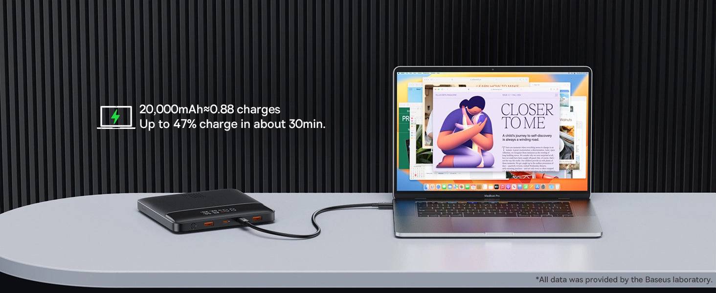 Baseus Blade Power Digital Display HD Edition 100W PD 20000 mAh Power Bank - TQ STORE
