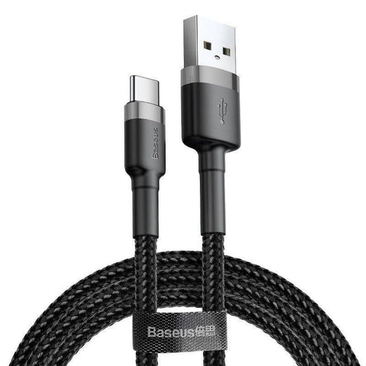 BASEUS CAFULE CABLE USB FOR TYPE-C 2A 2M GRAY+BLACK